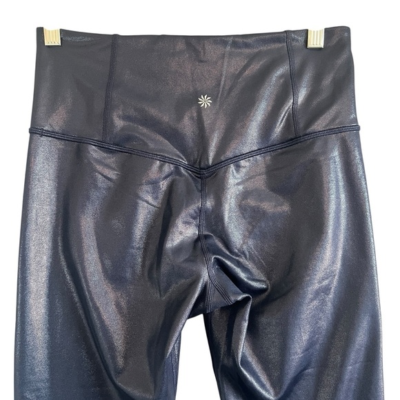 ATHLETA Elation Shine Tight Leggings Navy Blue Size Medium - Picture 3 of 10